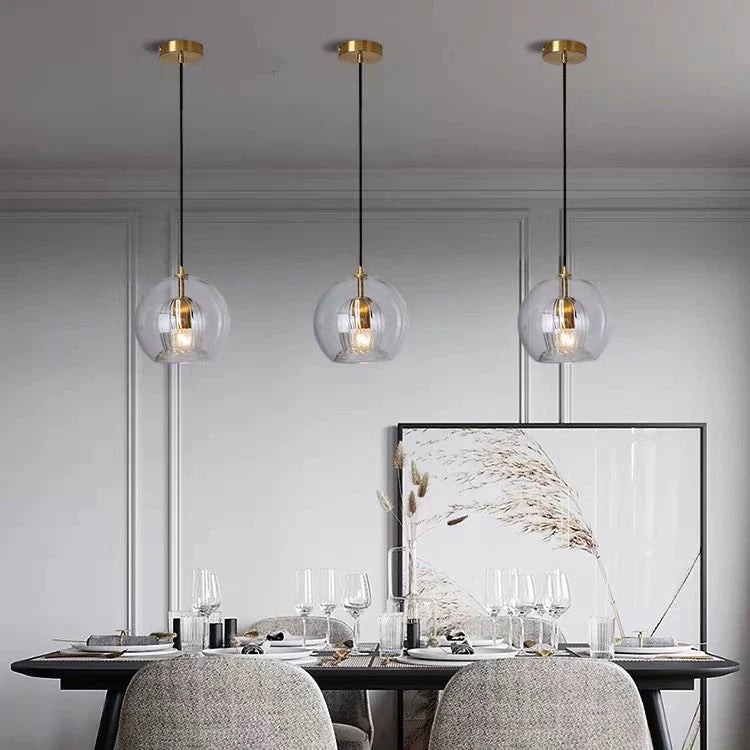 Feyran Nordic Glass Globe Pendant Light for Modern Interiors