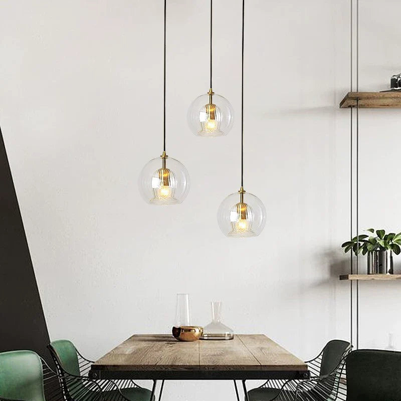 Feyran Nordic Glass Globe Pendant Light for Modern Interiors