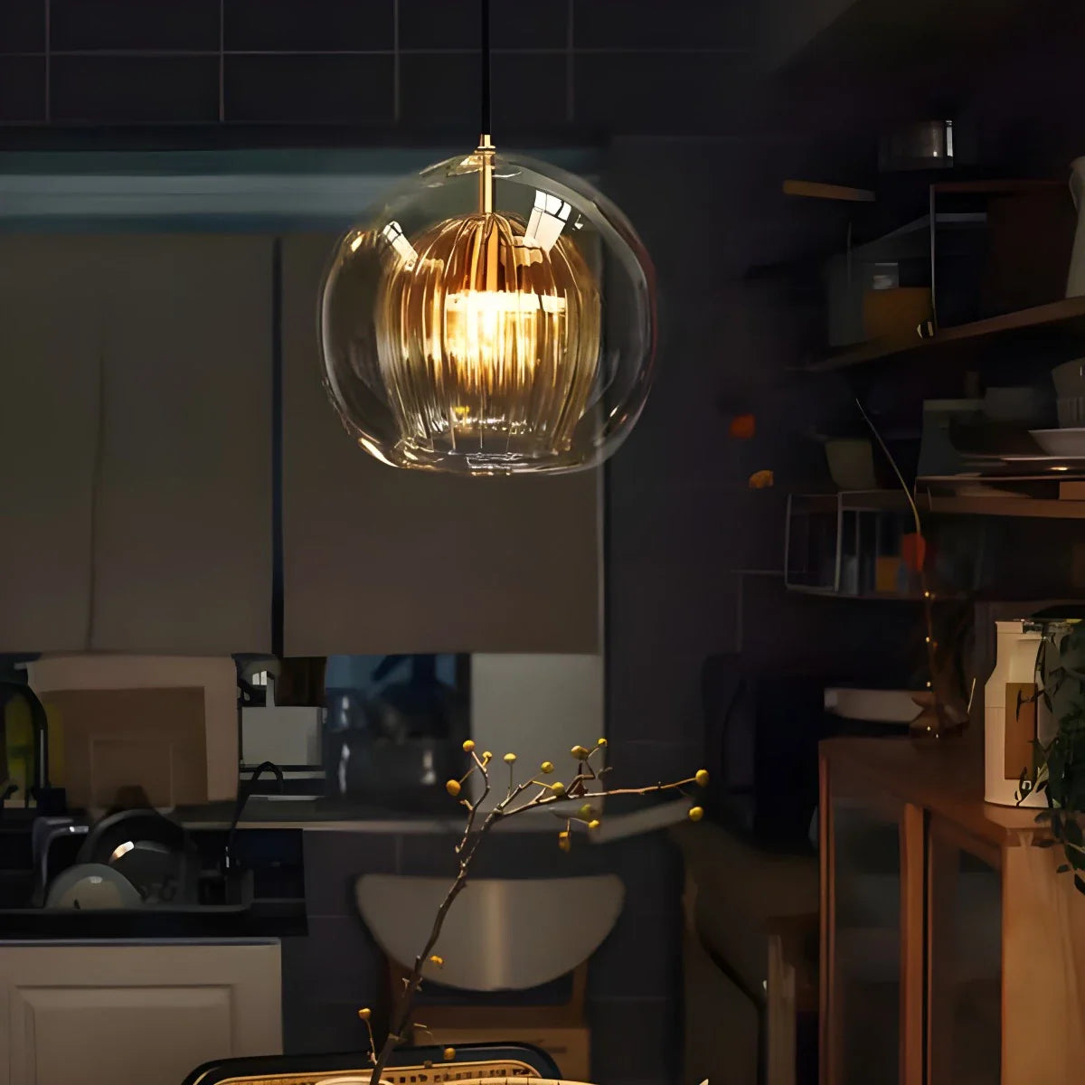 Feyran Nordic Glass Globe Pendant Light for Modern Interiors