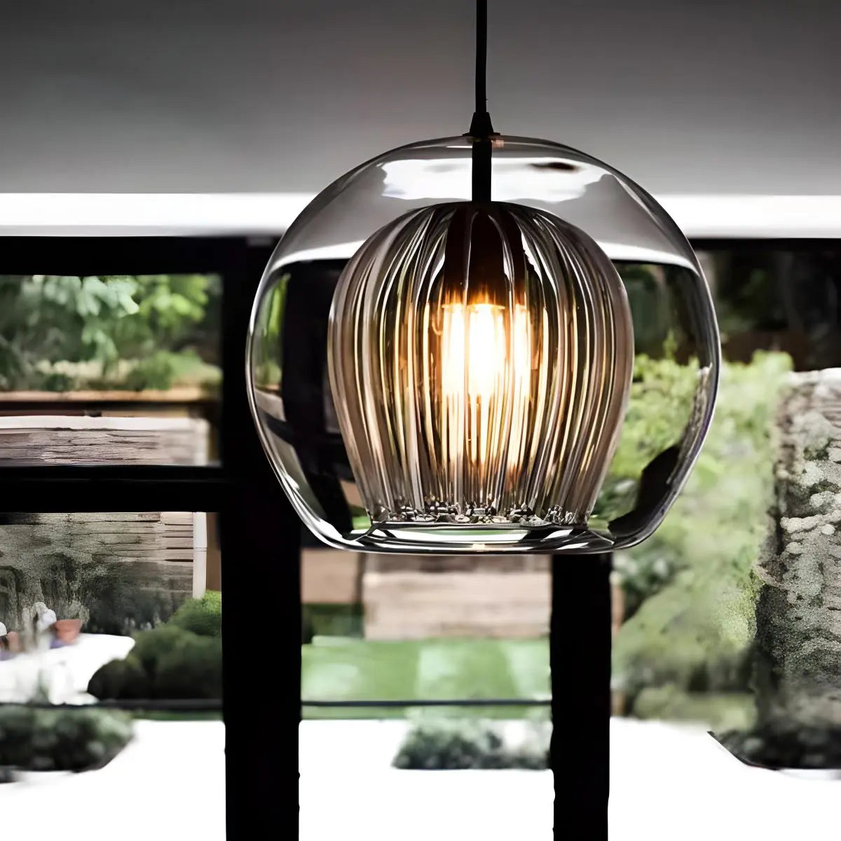 Feyran Nordic Glass Globe Pendant Light for Modern Interiors