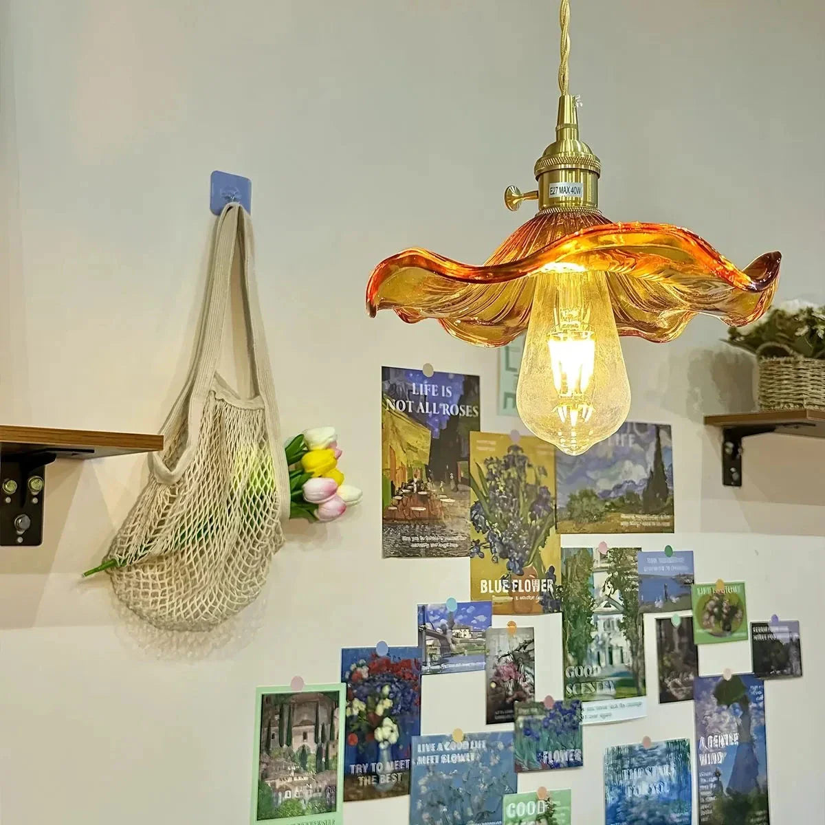 Feyran Nordic Japanese Glass Chandelier for Living Room