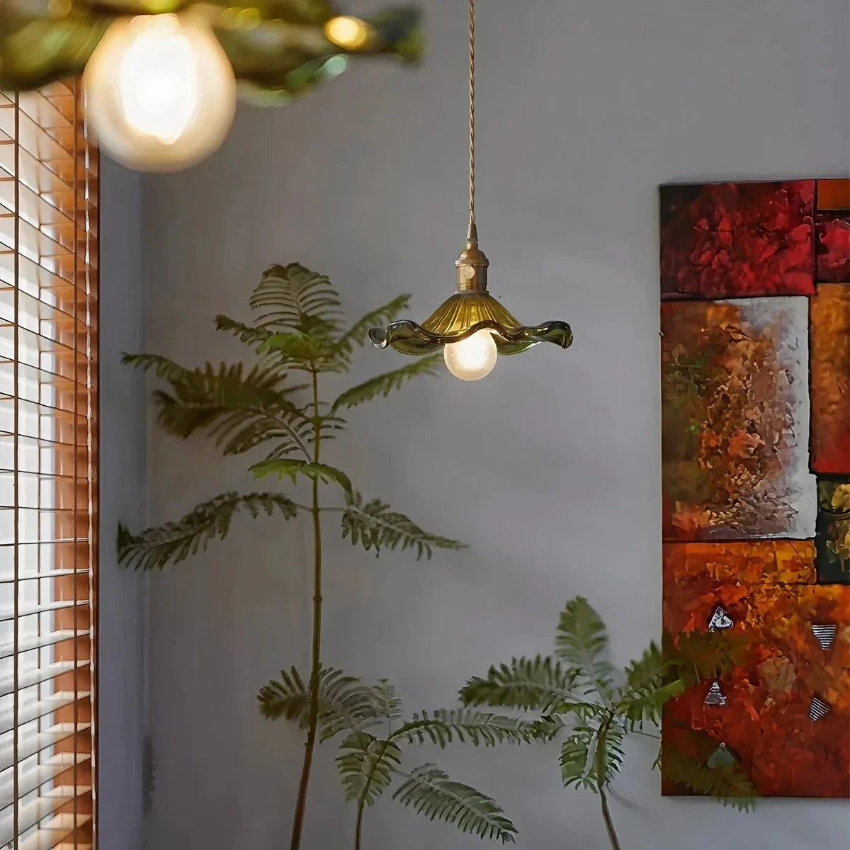 Feyran Nordic Japanese Glass Chandelier for Living Room