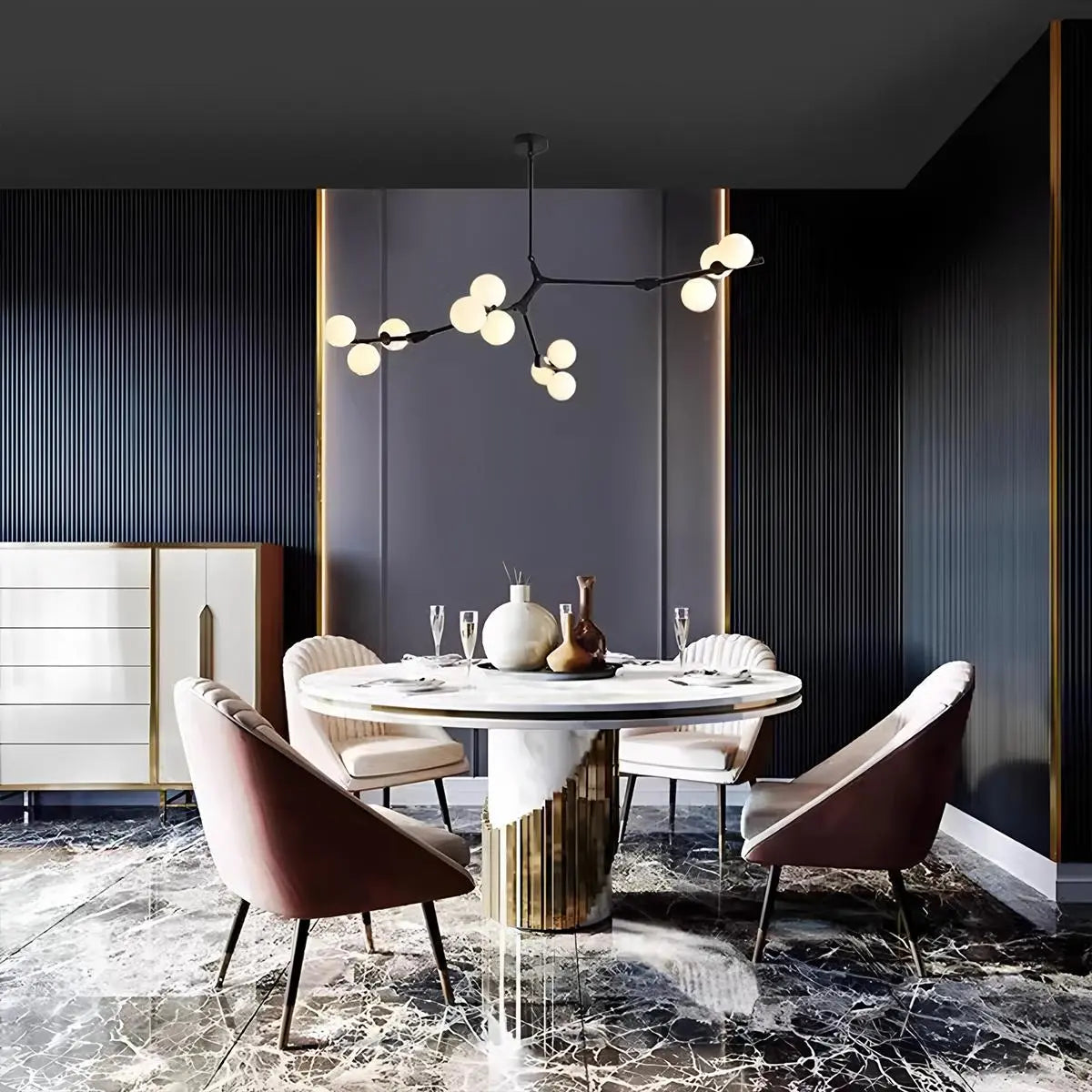 Feyran Nordic Magic Bean Chandelier for Dining Area
