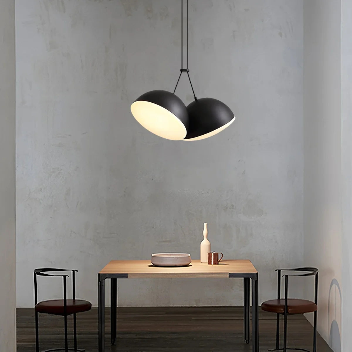 Feyran Nordic Minimalist Black Semi-Circular Pendant Light