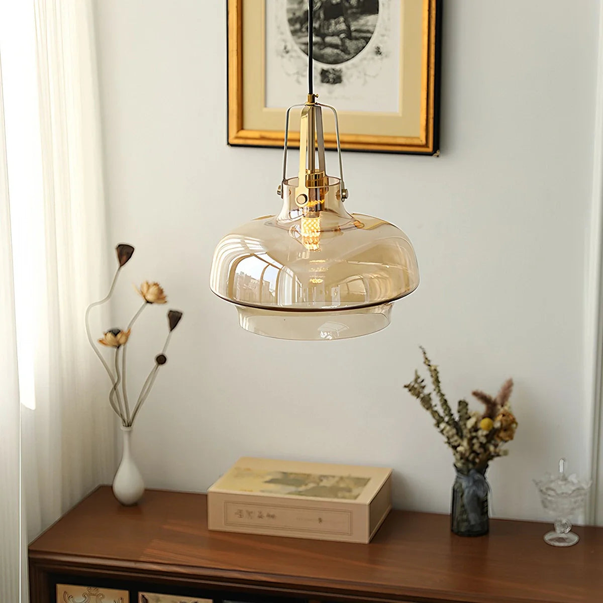 Feyran Nordic Minimalist Dining Room Glass Pendant Light