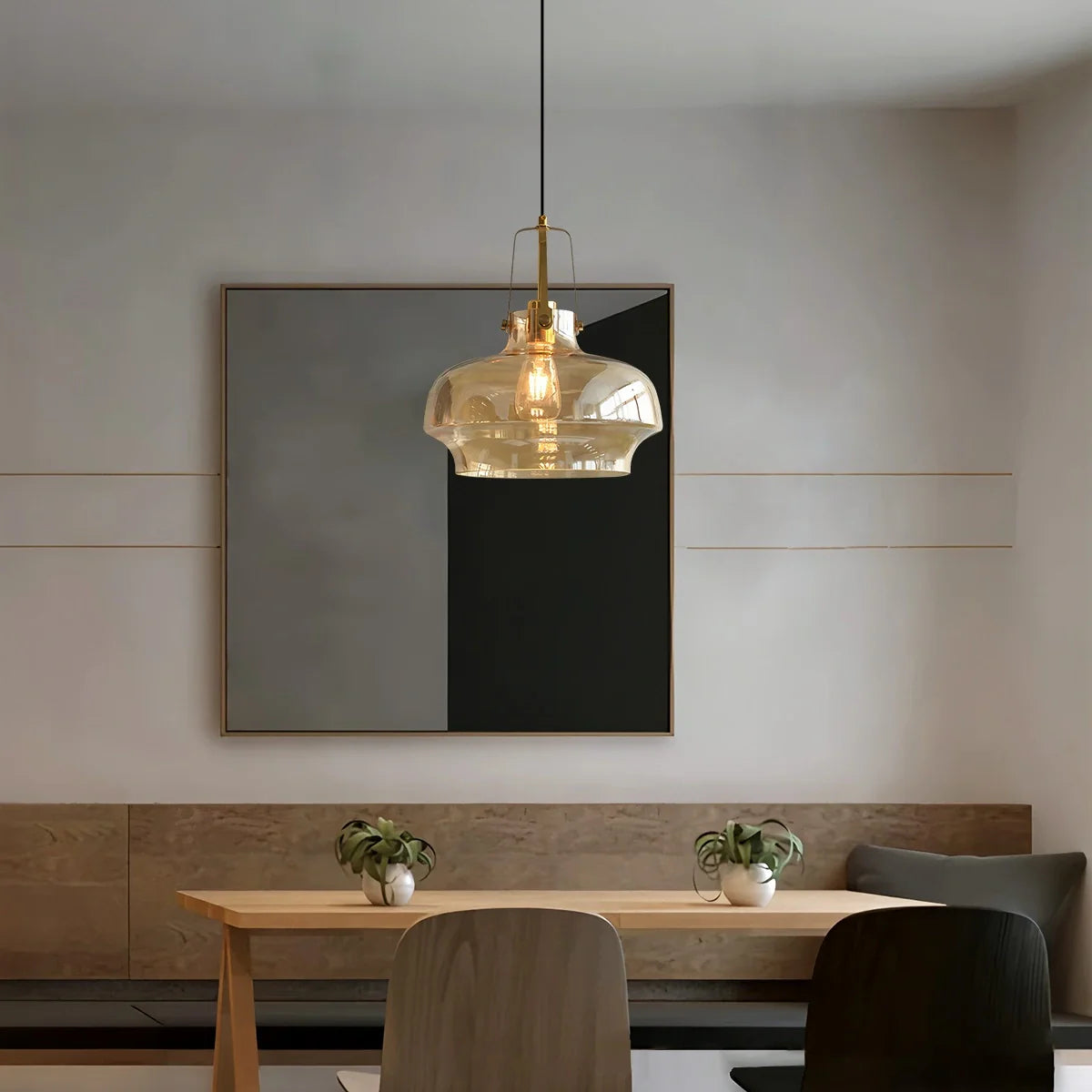 Feyran Nordic Minimalist Dining Room Glass Pendant Light