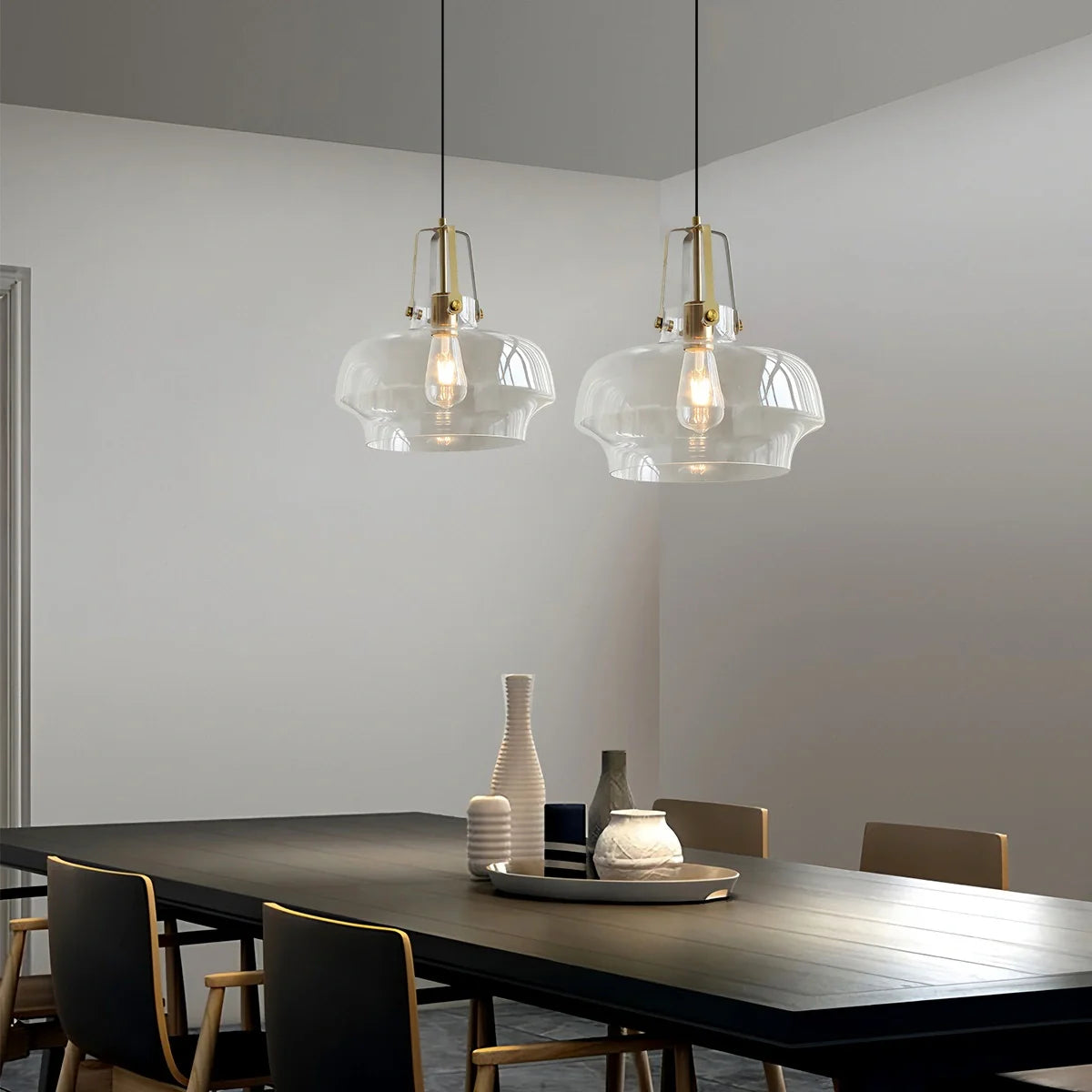 Feyran Nordic Minimalist Dining Room Glass Pendant Light