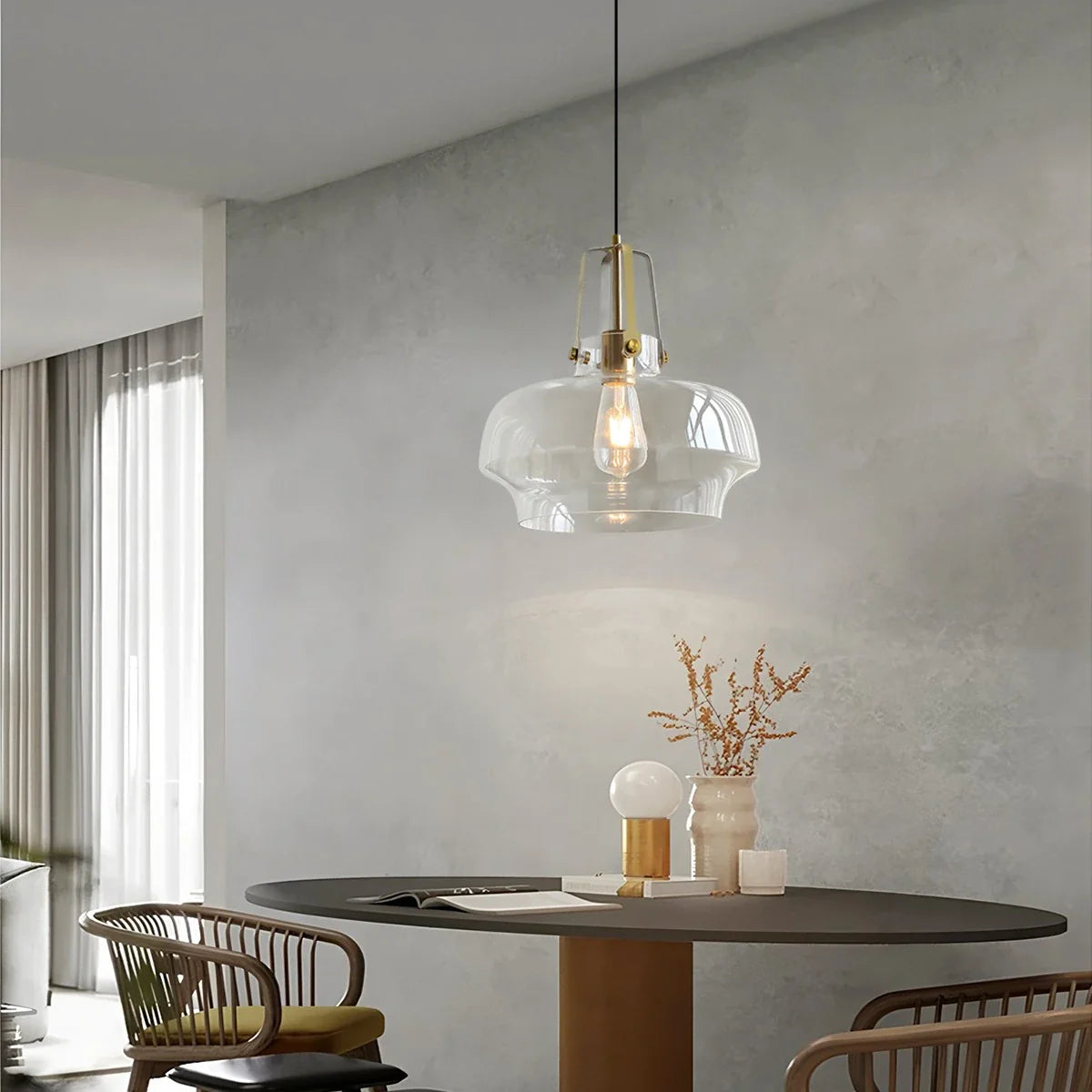 Feyran Nordic Minimalist Dining Room Glass Pendant Light