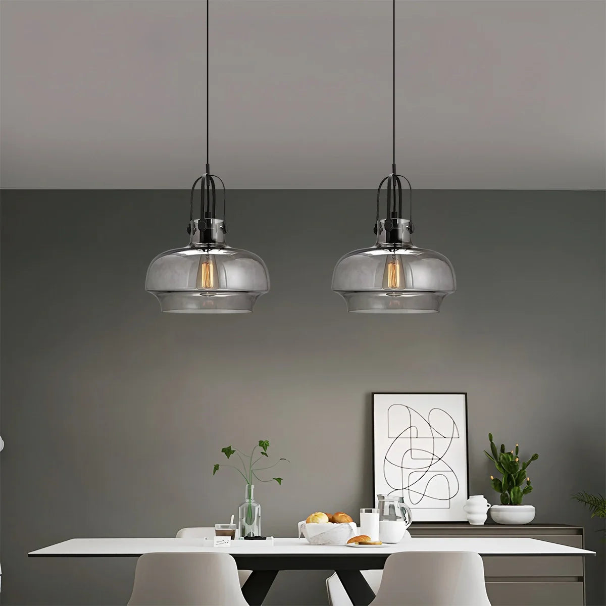 Feyran Nordic Minimalist Dining Room Glass Pendant Light