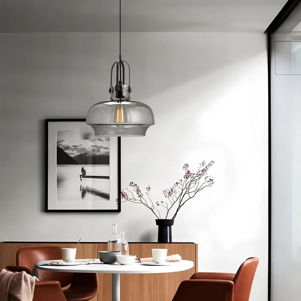 Feyran Nordic Minimalist Dining Room Glass Pendant Light