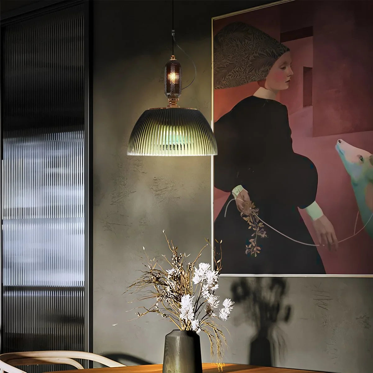 Feyran Nordic Retro Glass Pendant Light for Dining Room