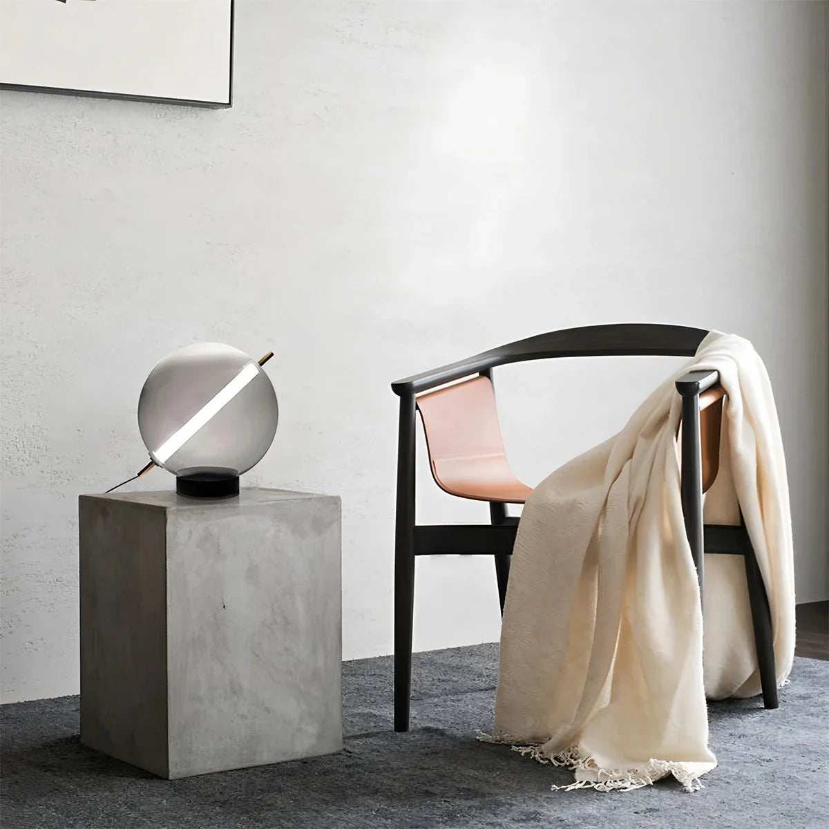Feyran Nordic Round Glass Pendant & Table Light