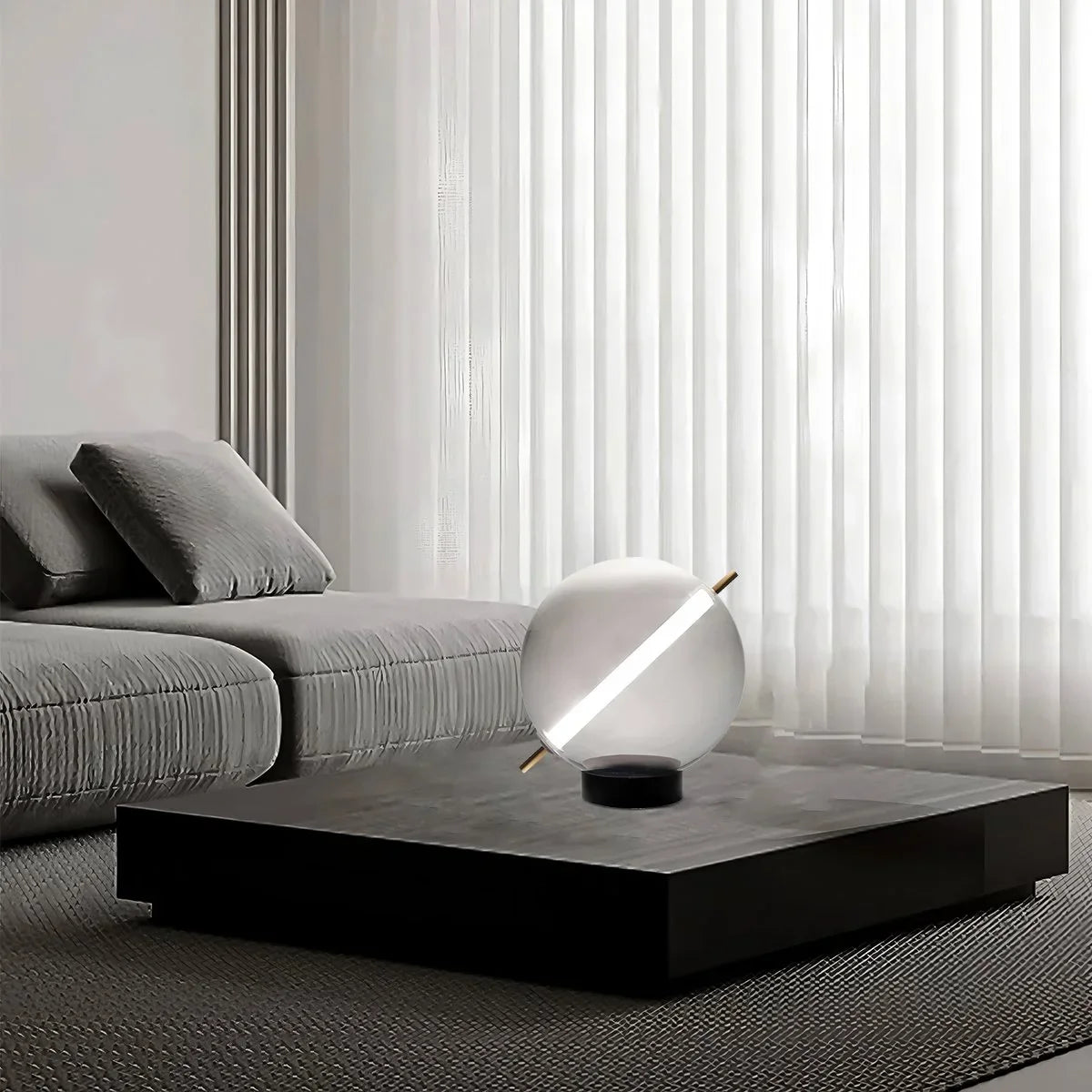 Feyran Nordic Round Glass Pendant & Table Light