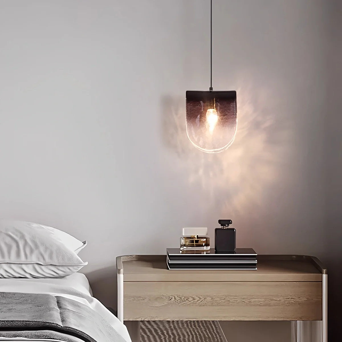 Feyran Modern Gradient Glass Pendant Light for Bedside