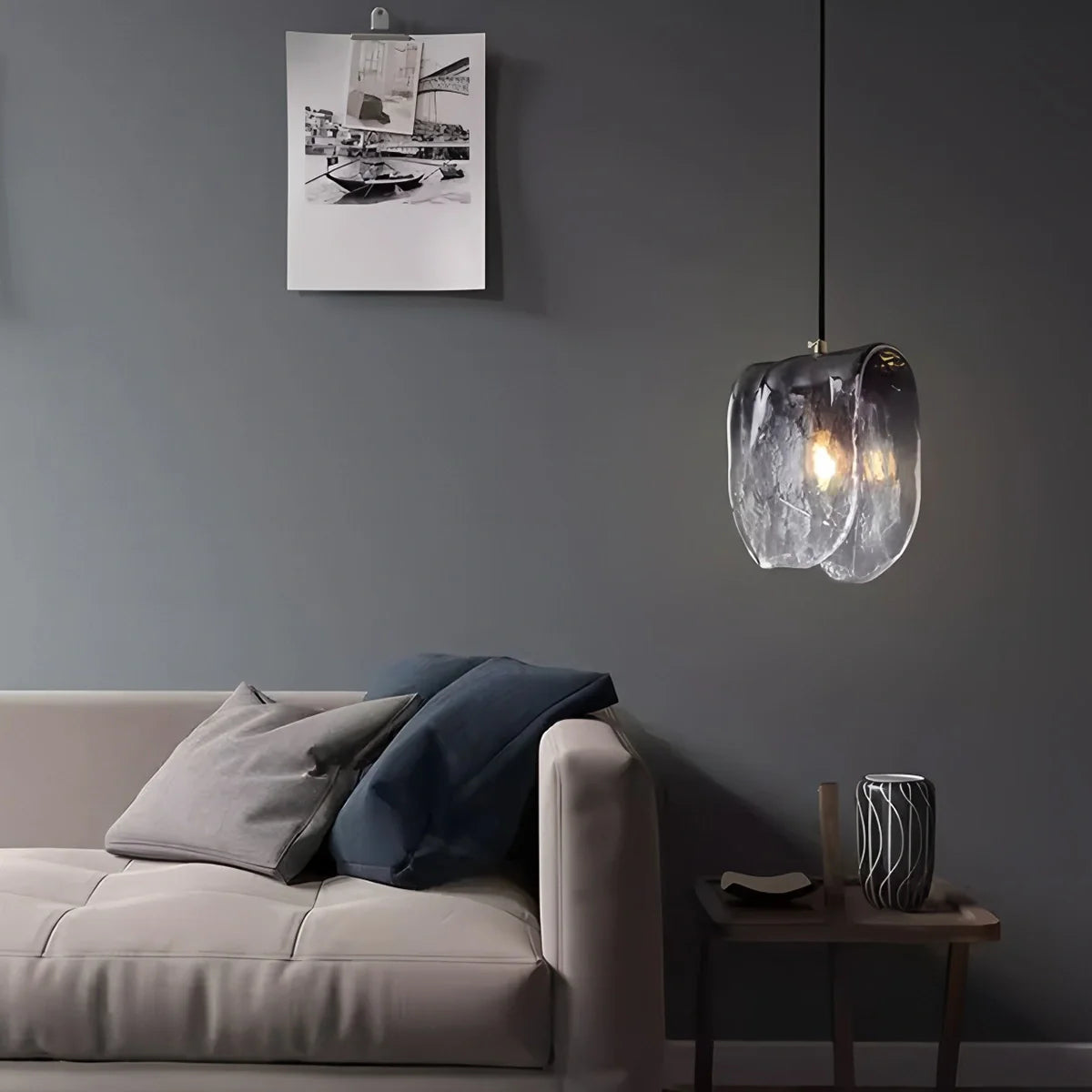 Feyran Modern Gradient Glass Pendant Light for Bedside