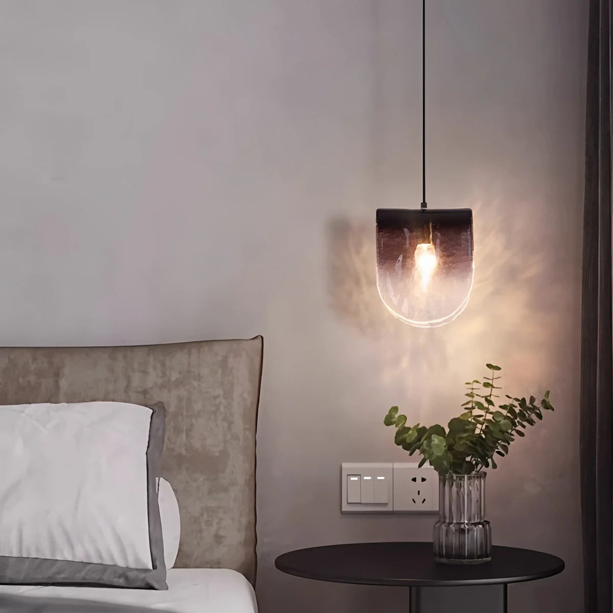Feyran Modern Gradient Glass Pendant Light for Bedside