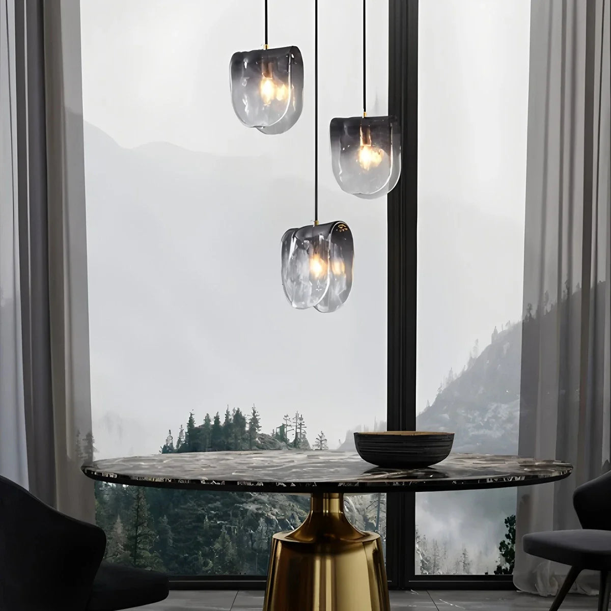 Feyran Modern Gradient Glass Pendant Light for Bedside