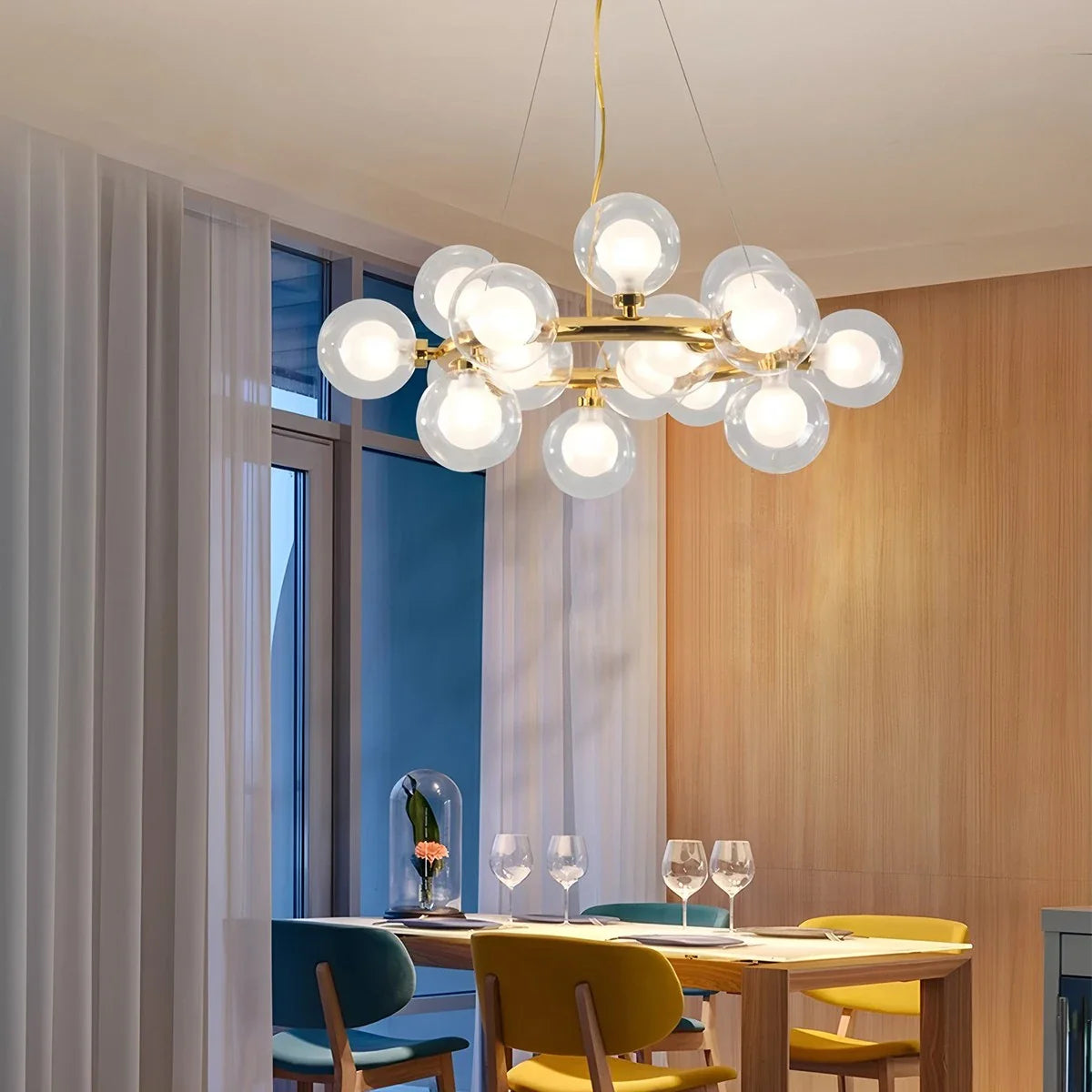 Feyran Nur Bubble Glass Chandelier for Living Room