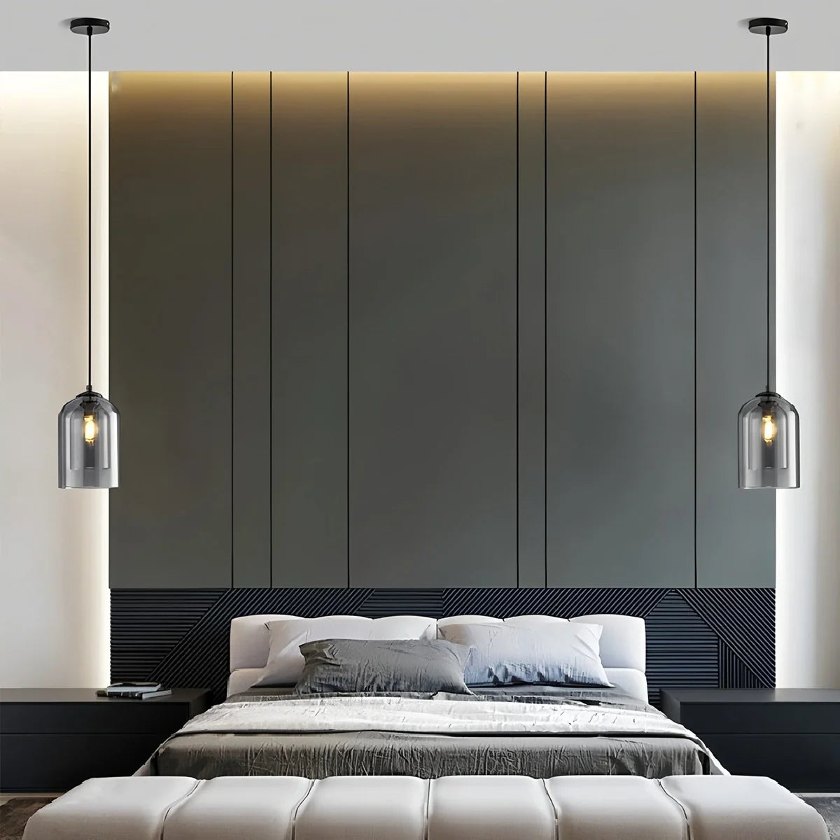 Feyran Otzara Double Glass Pendant Light for Dining Area
