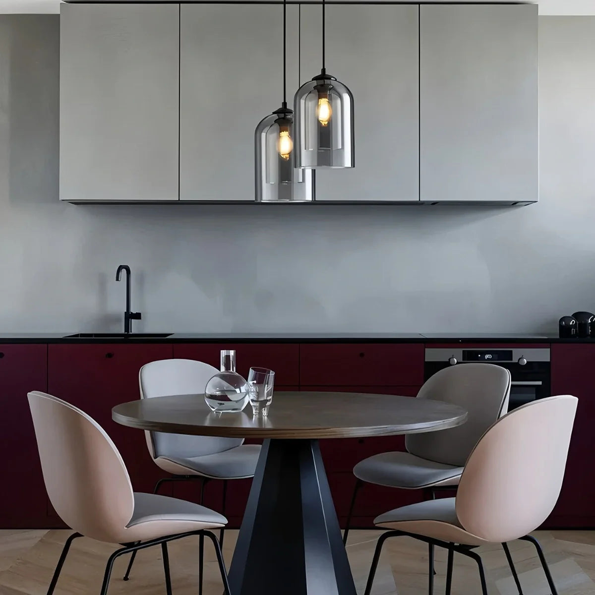 Feyran Otzara Double Glass Pendant Light for Dining Area