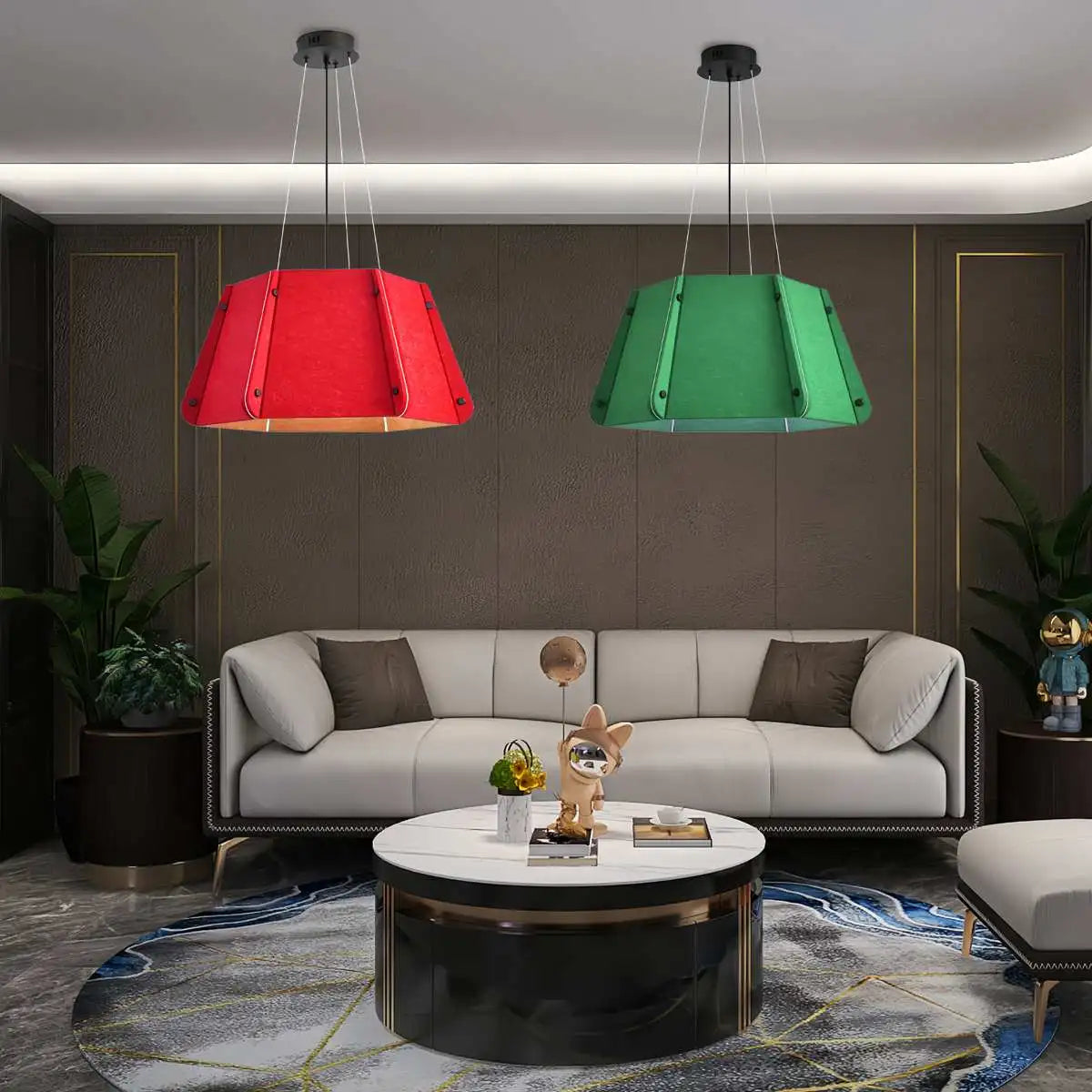 Feyran Outward Turning Circular Cone Acoustic Pendant Light