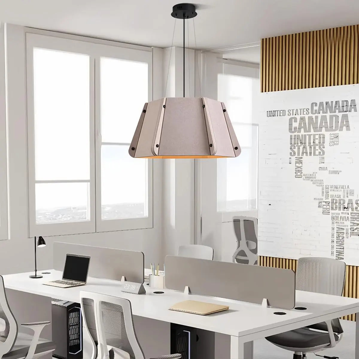 Feyran Outward Turning Circular Cone Acoustic Pendant Light