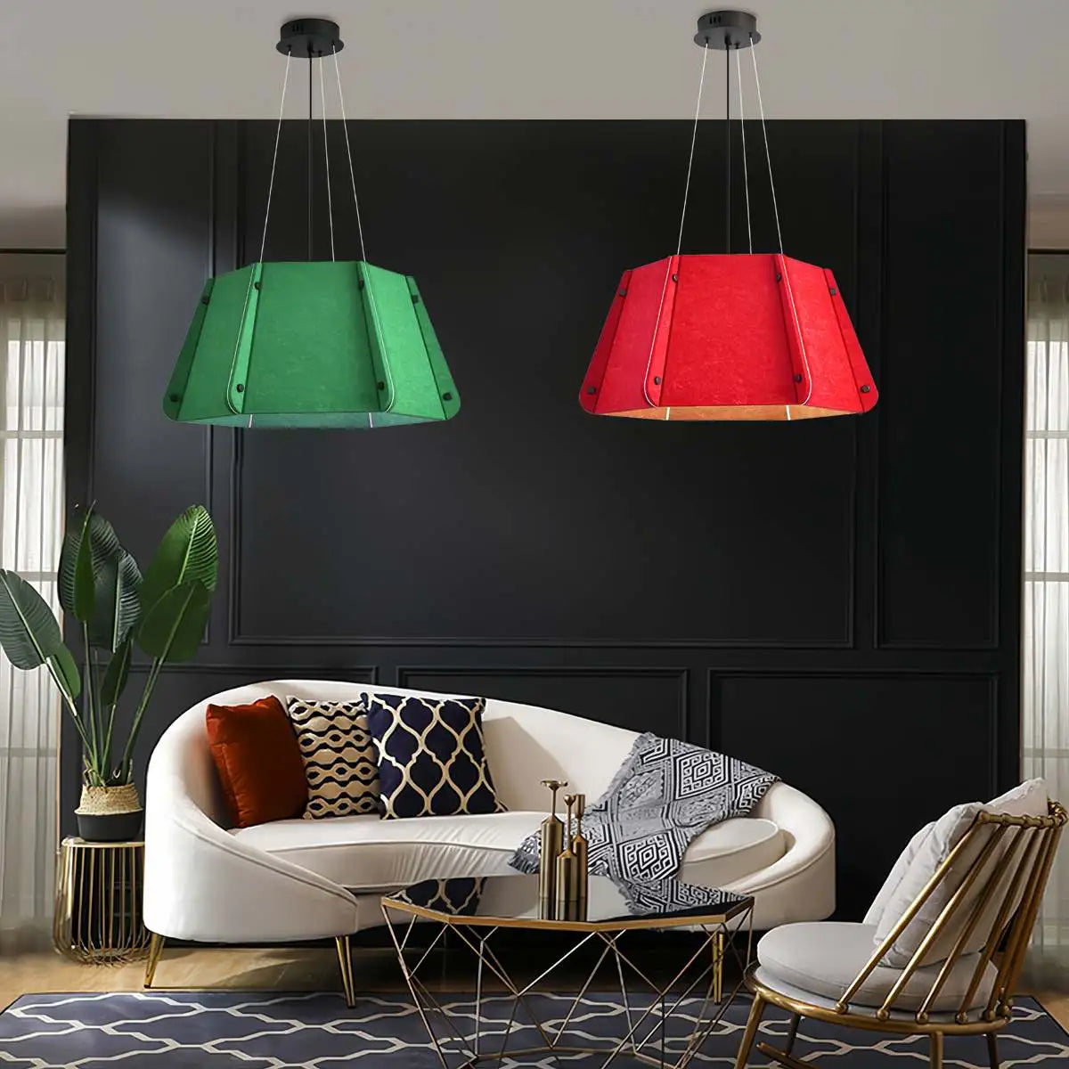 Feyran Outward Turning Circular Cone Acoustic Pendant Light