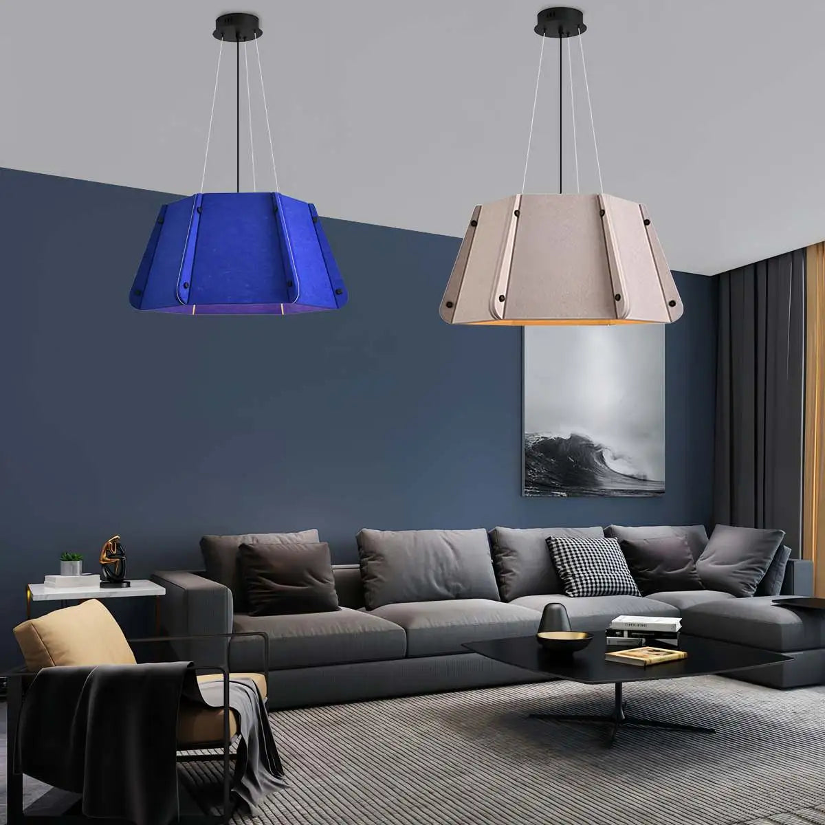 Feyran Outward Turning Circular Cone Acoustic Pendant Light