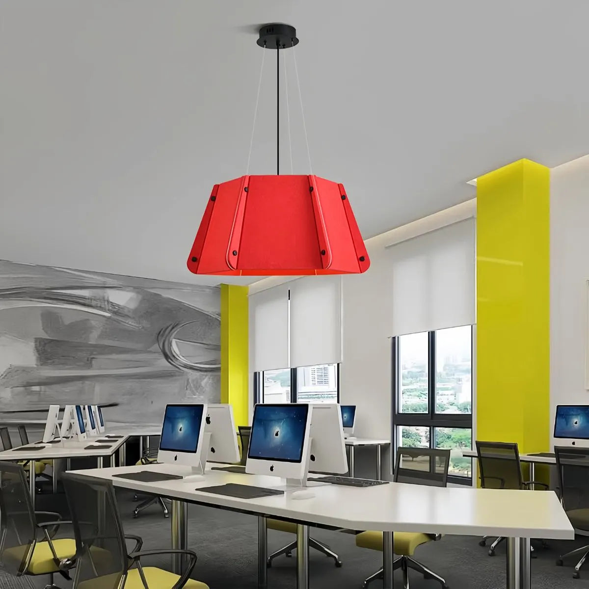 Feyran Outward Turning Circular Cone Acoustic Pendant Light