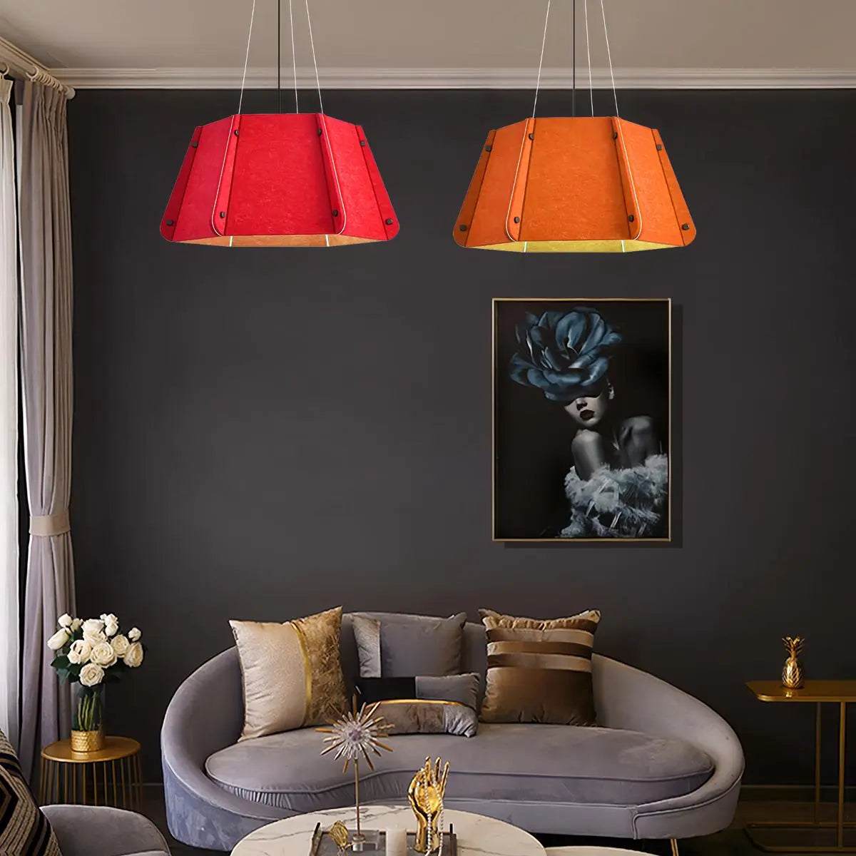 Feyran Outward Turning Circular Cone Acoustic Pendant Light