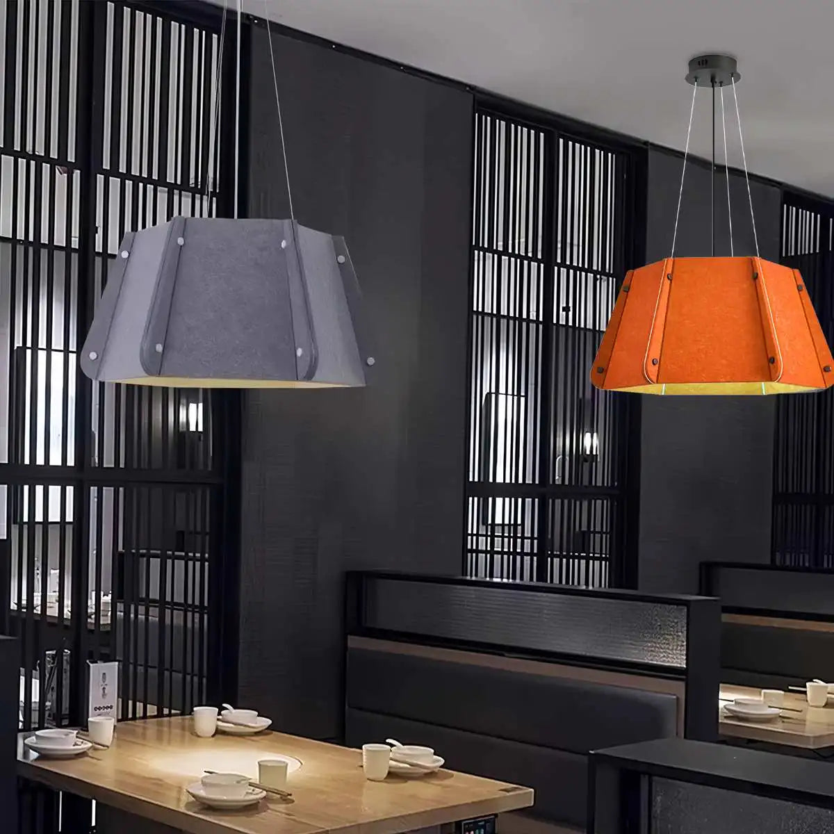 Feyran Outward Turning Circular Cone Acoustic Pendant Light