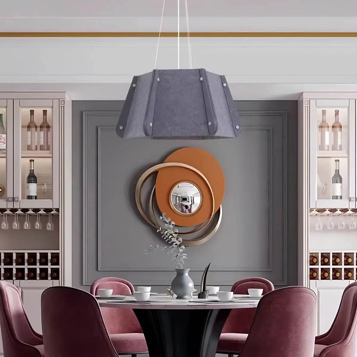 Feyran Outward Turning Circular Cone Acoustic Pendant Light