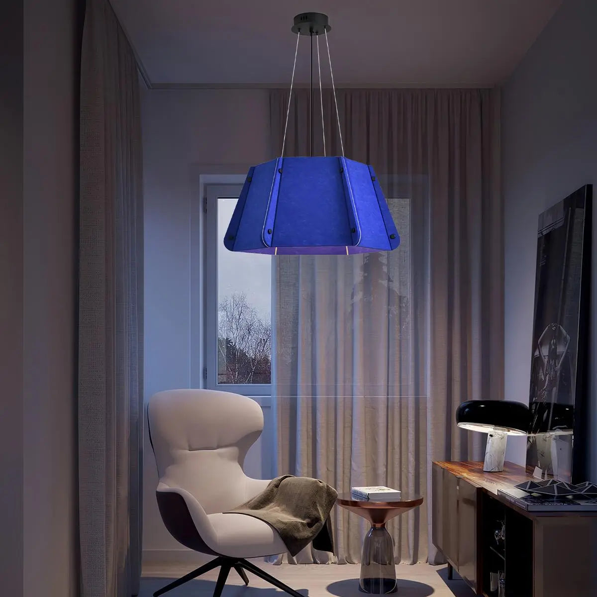 Feyran Outward Turning Circular Cone Acoustic Pendant Light