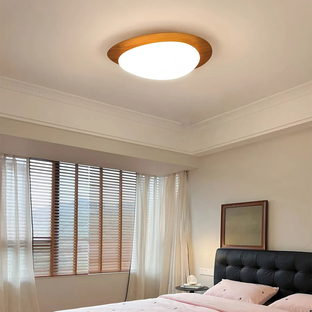 Feyran Pebble Wood Grain Color Ceiling Light