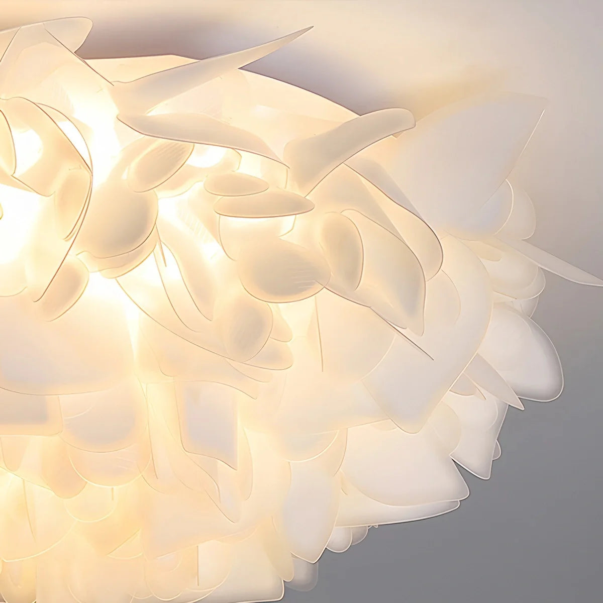 Feyran White Flower-Shaped Flush Mount Ceiling Light