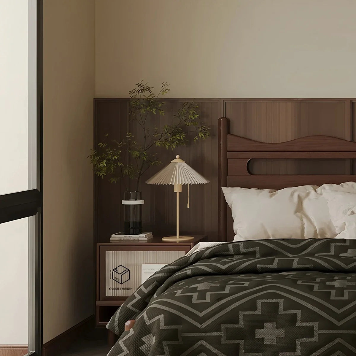 Feyran Perla Pleated Table Lamp for Bedroom