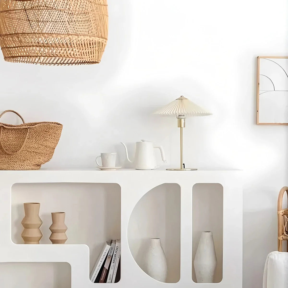 Feyran Perla Pleated Table Lamp for Bedroom