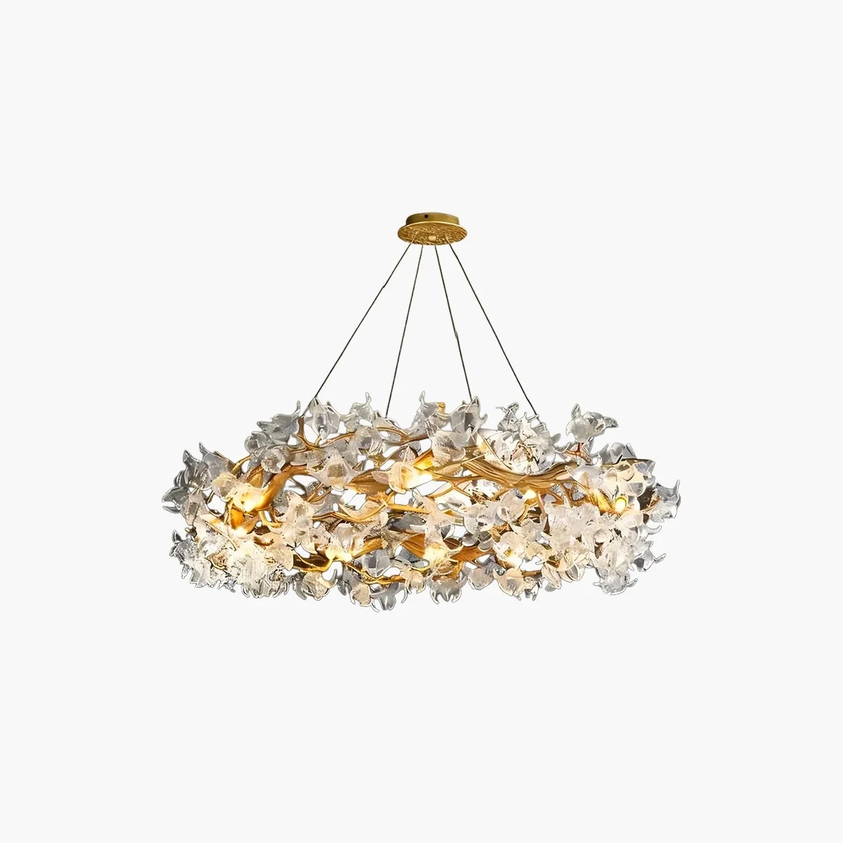 Feyran Petala Crystal Round Chandelier for Living Room