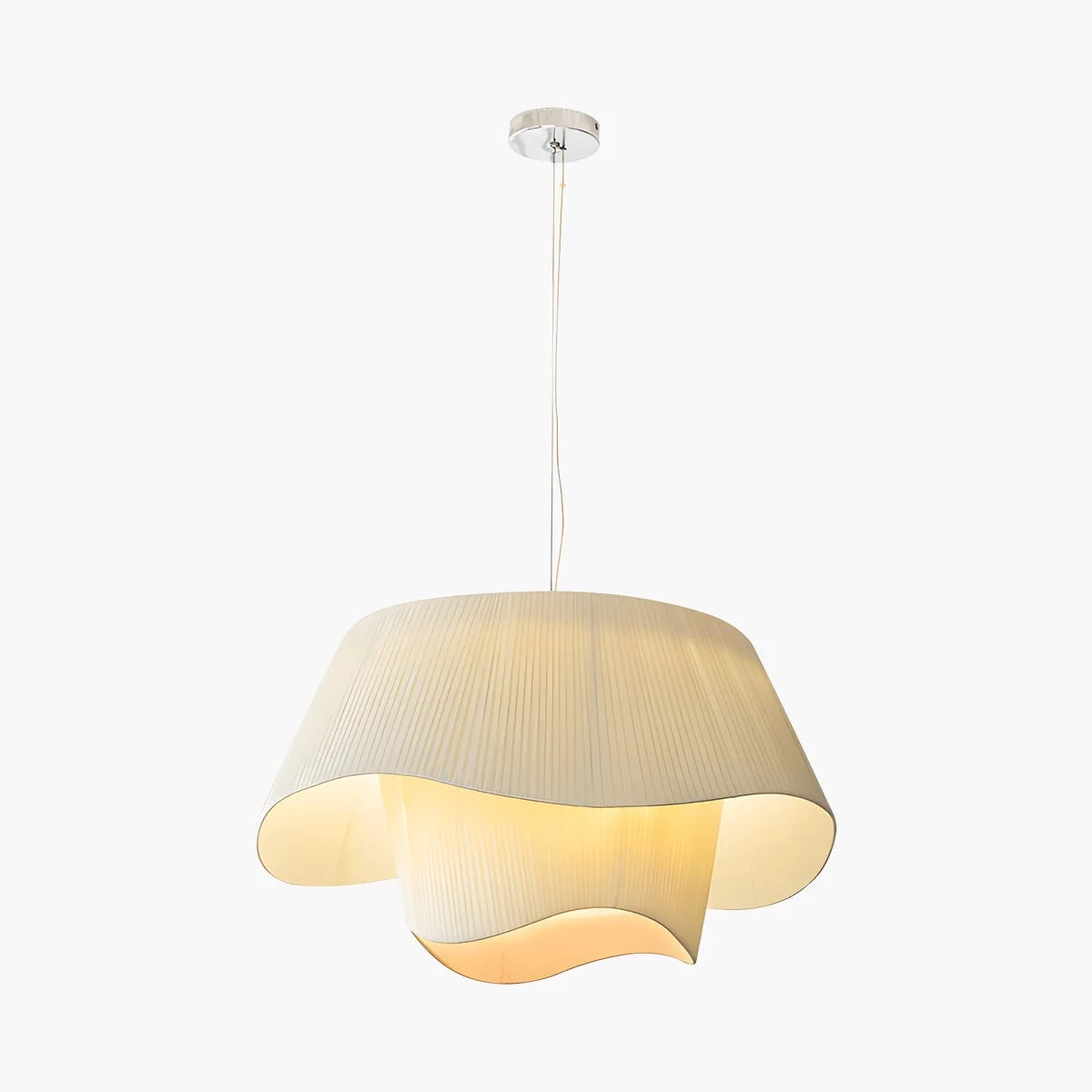 Feyran Pleated Fabric Drum Pendant Light for Modern Interiors