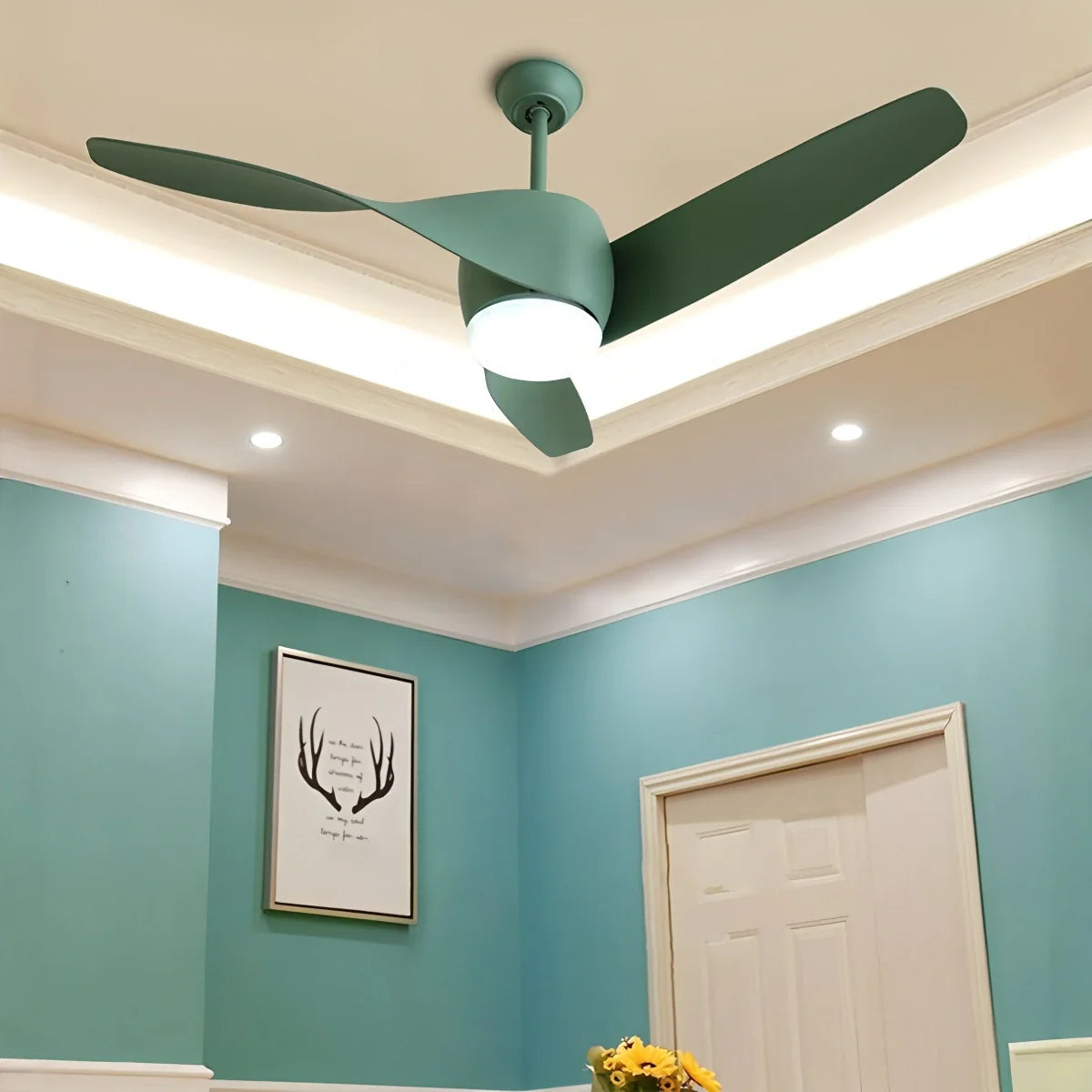 Feyran Propeller Ceiling Fan Lamp for Dining Room