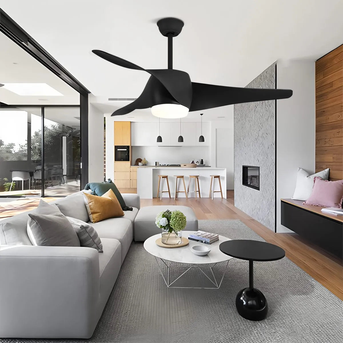 Feyran Propeller Ceiling Fan Lamp for Dining Room