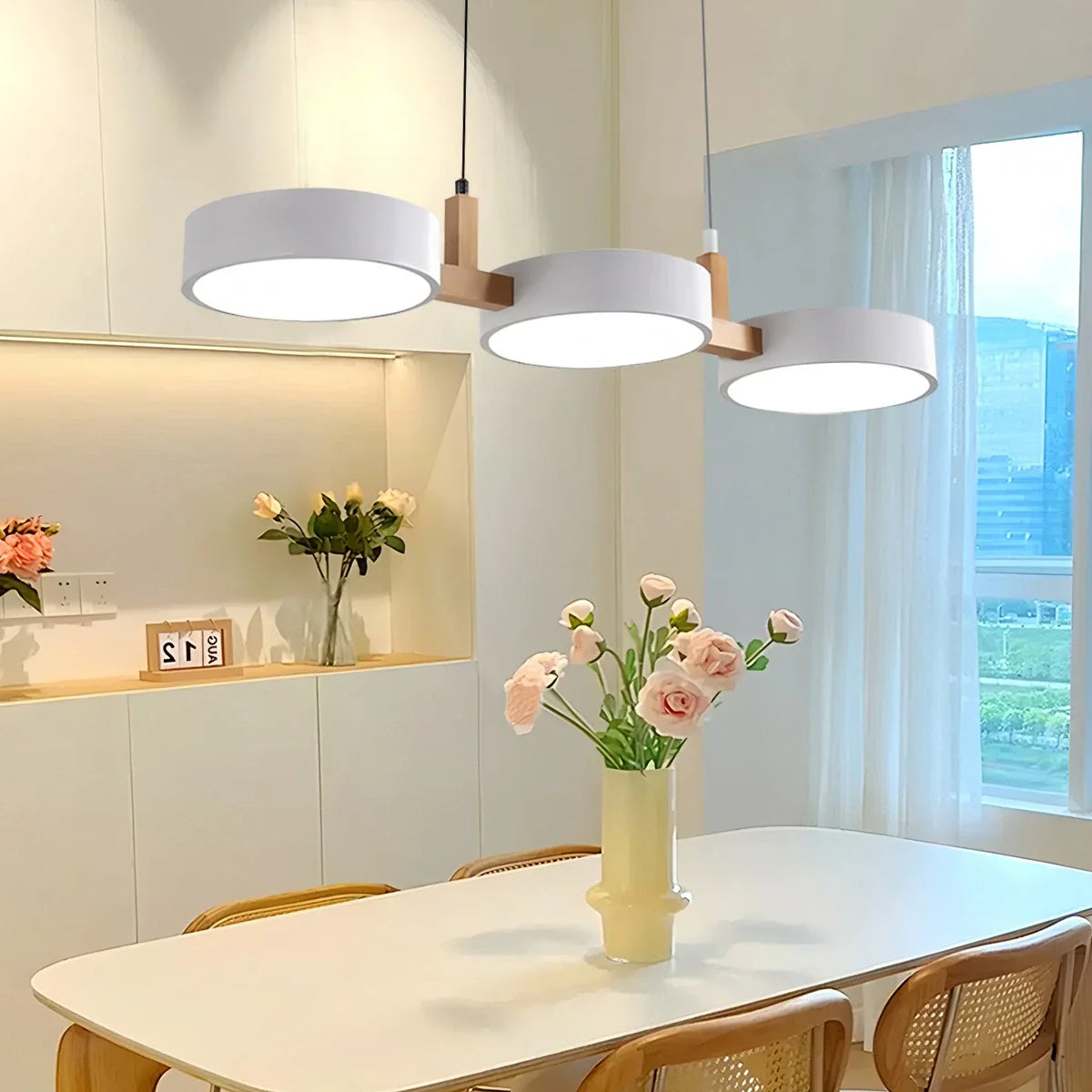 Feyran Rangeen Disc Splicing Pendant Light for Dining Room