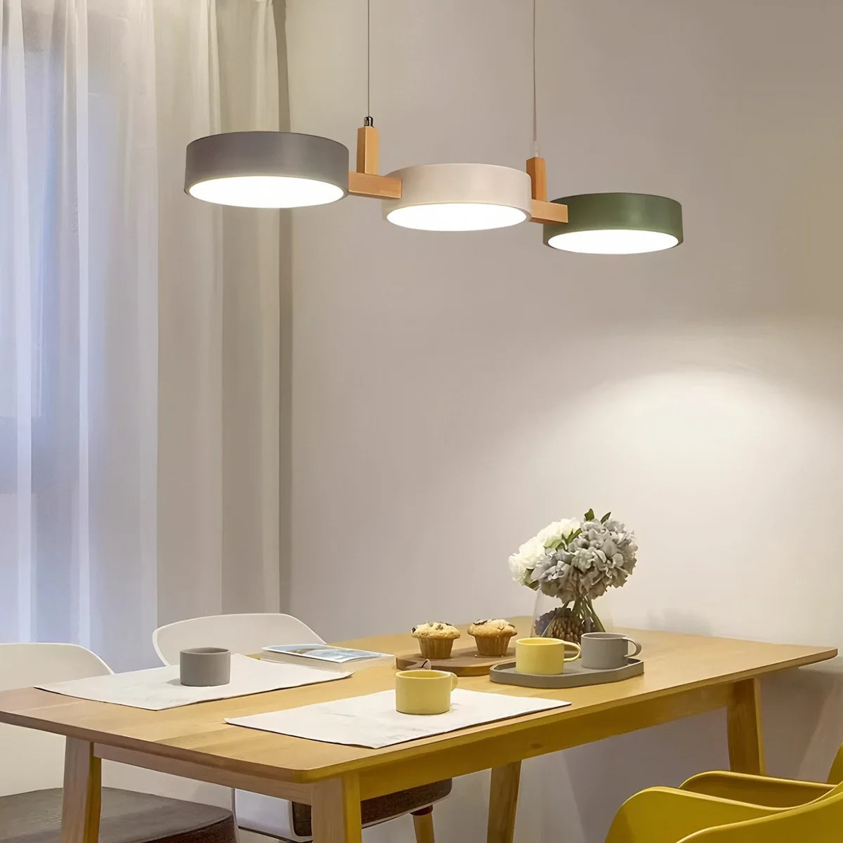 Feyran Rangeen Disc Splicing Pendant Light for Dining Room