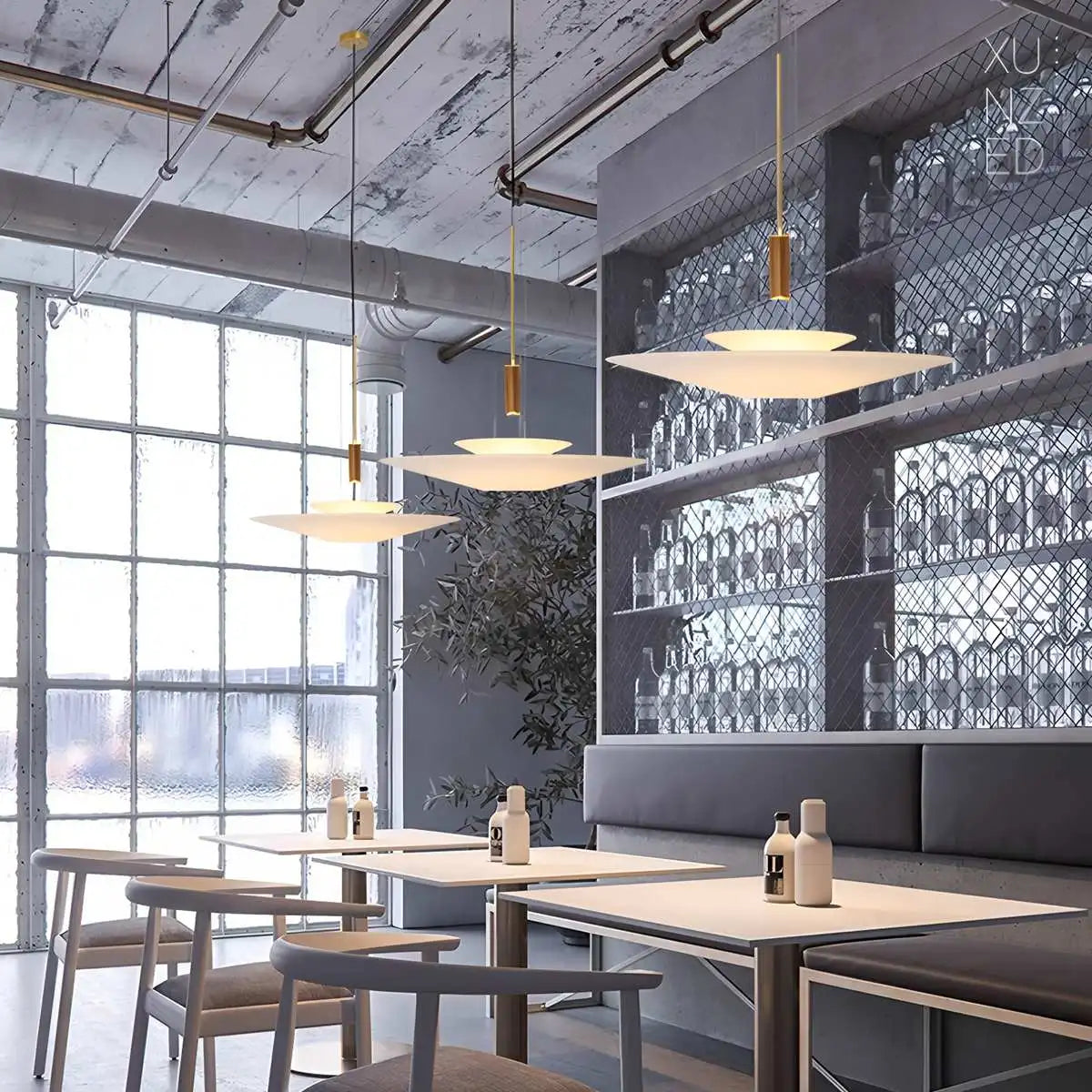 Feyran Layered Disc Pendant Light for Dining Room