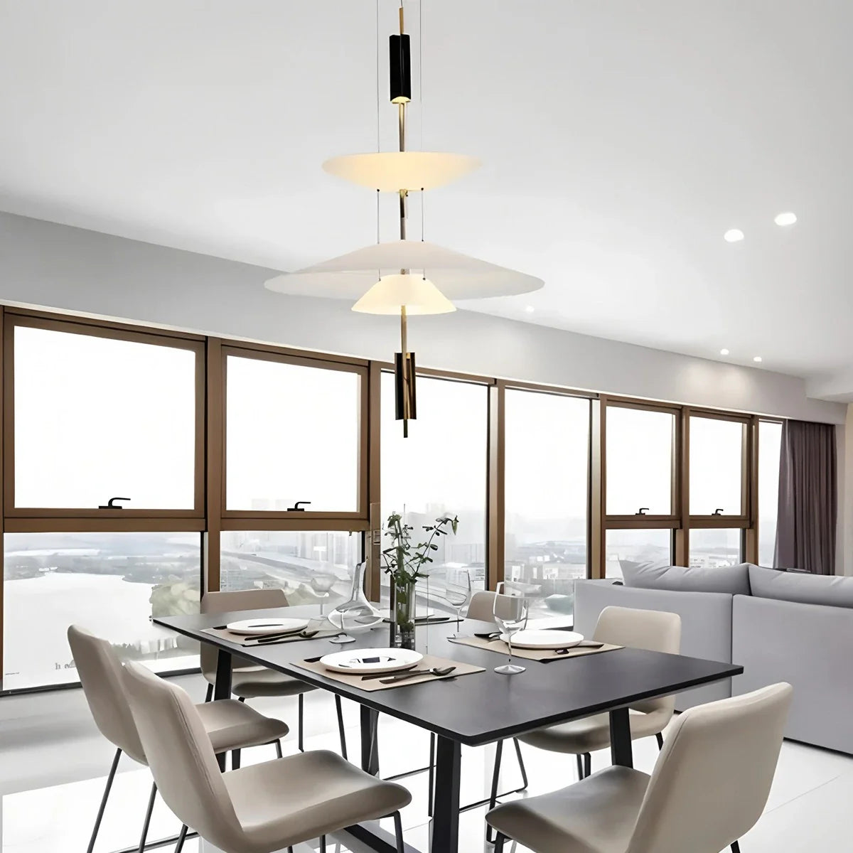 Feyran Layered Disc Pendant Light for Dining Room