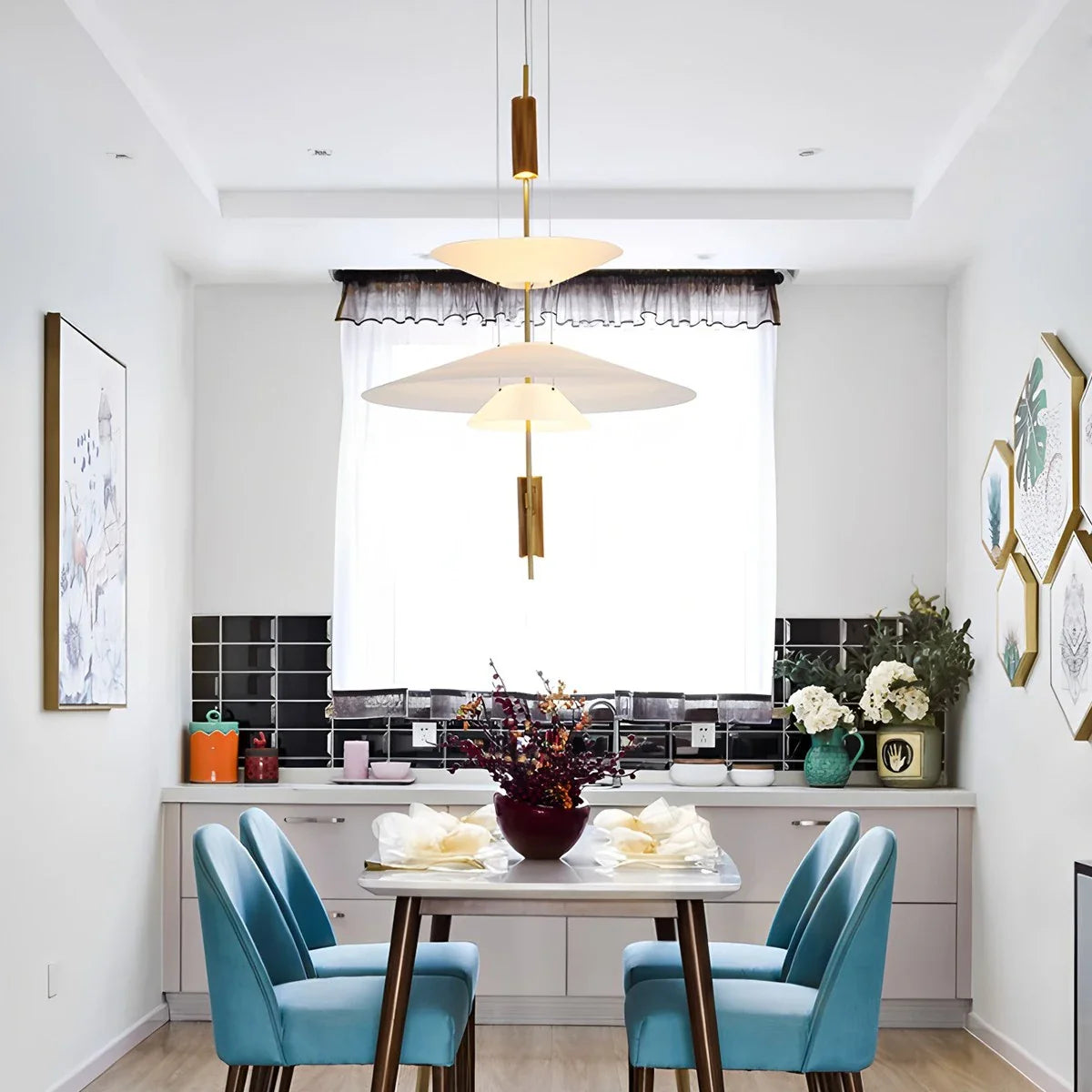 Feyran Layered Disc Pendant Light for Dining Room