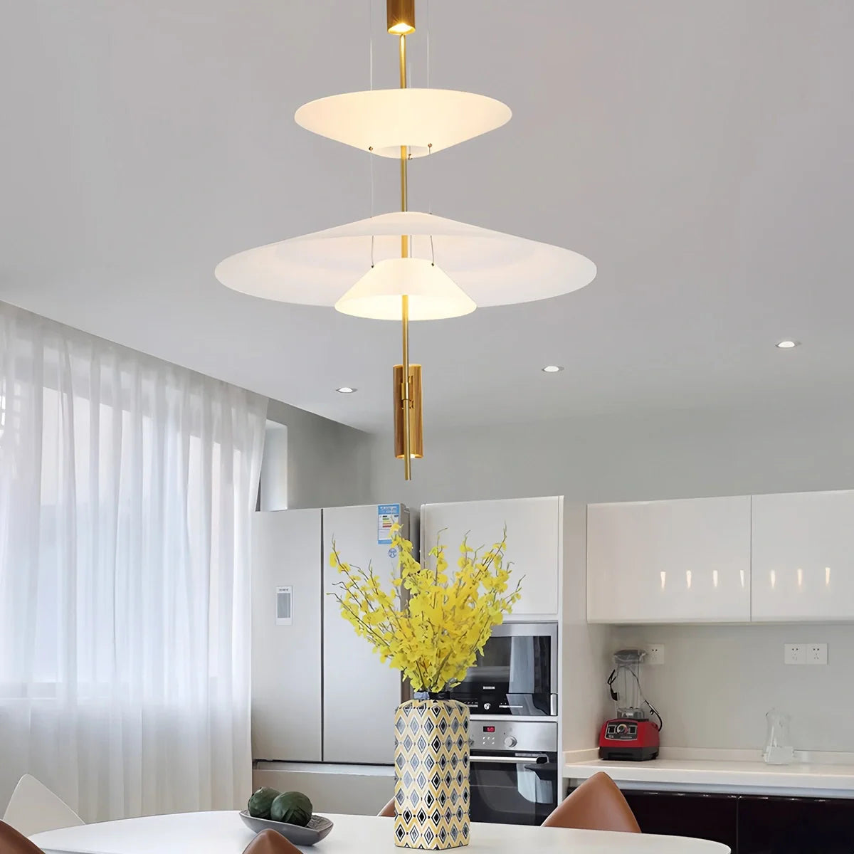 Feyran Layered Disc Pendant Light for Dining Room