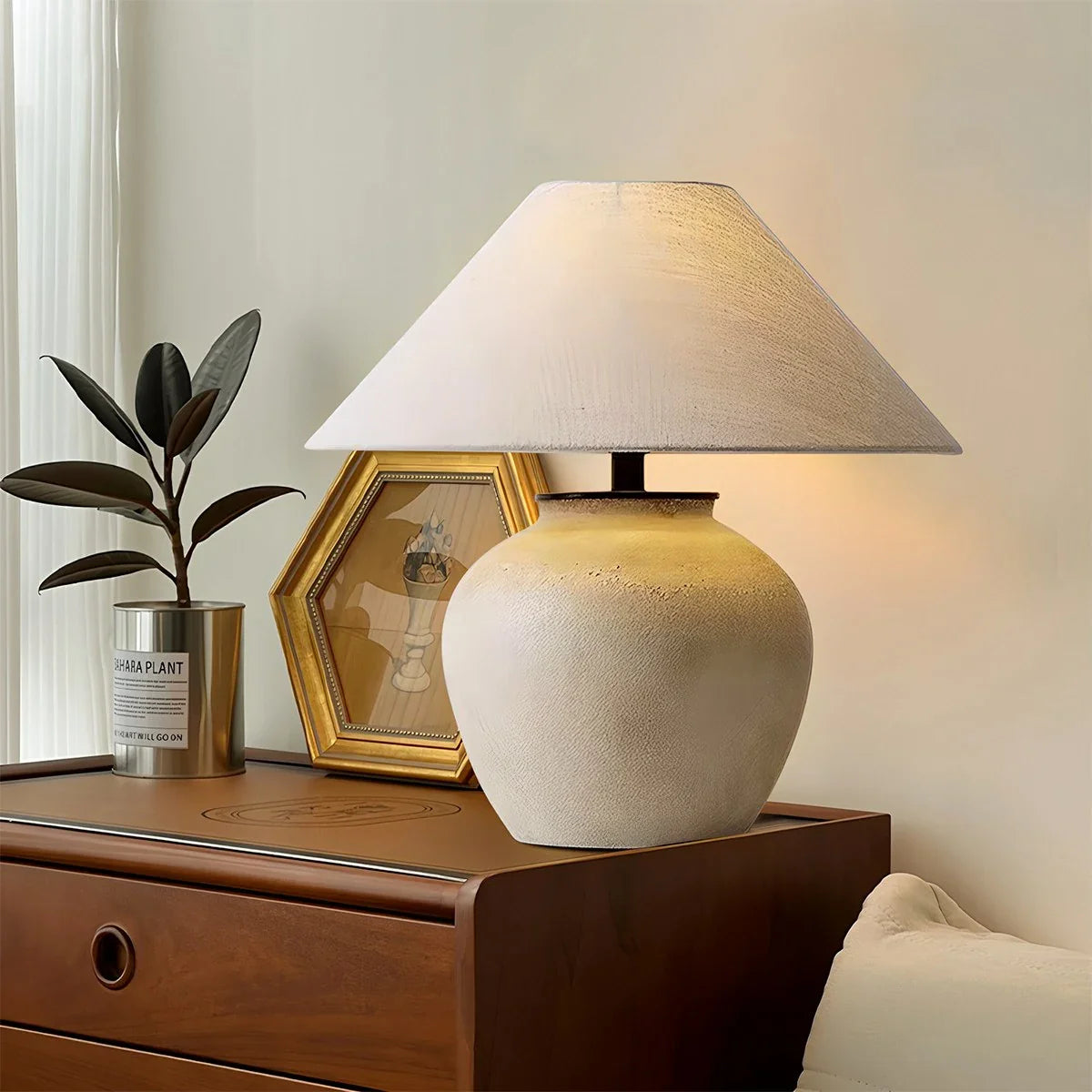 Feyran Retro Ceramic Jar Table Lamp