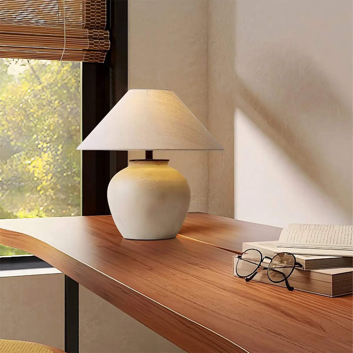 Feyran Retro Ceramic Jar Table Lamp