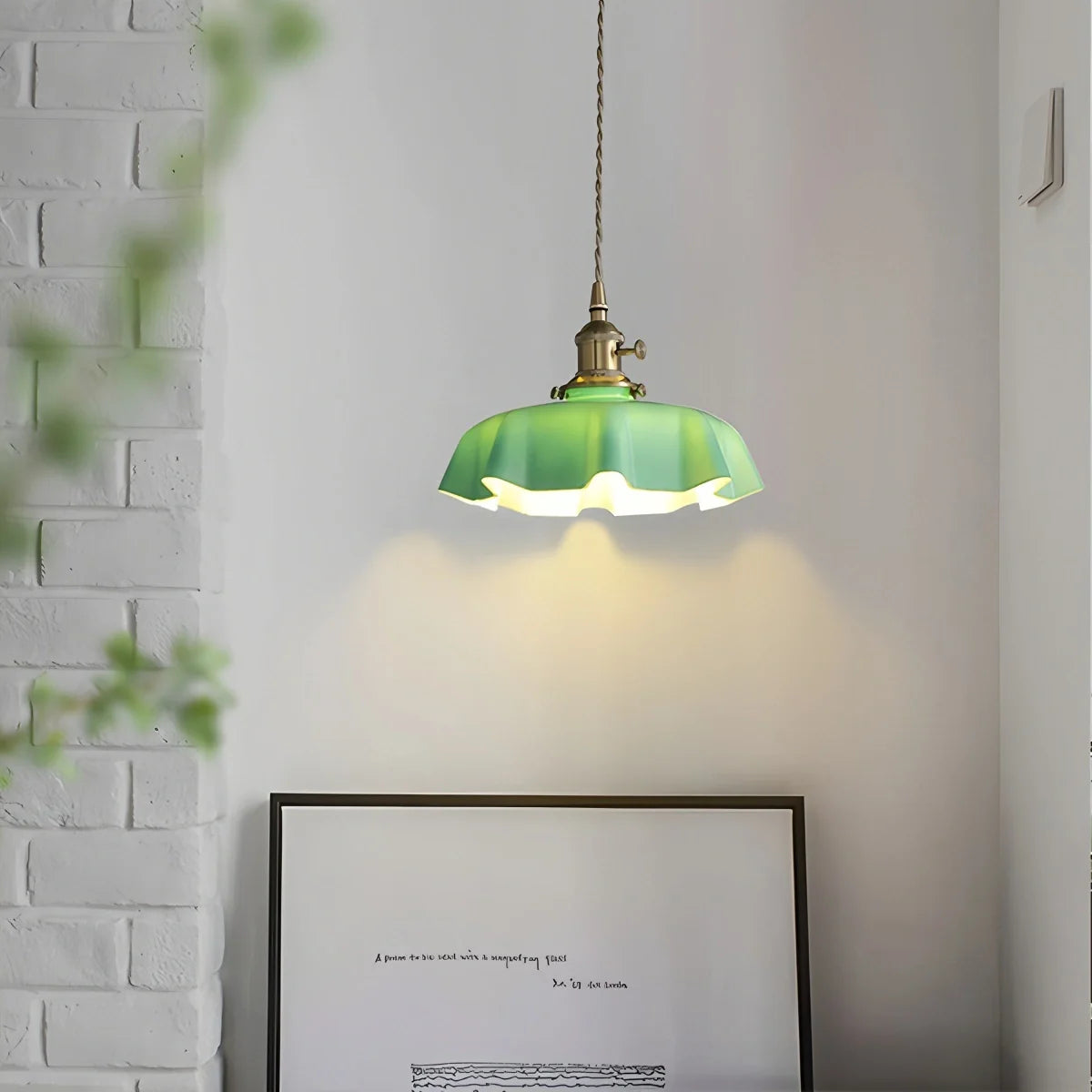 Feyran Retro Coloured Glass Pendant Light for Kitchen